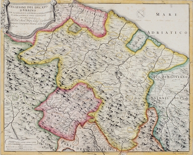 carta geografica del Ducato di Urbino