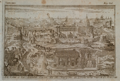 veduta di Loreto e della Santa Casa