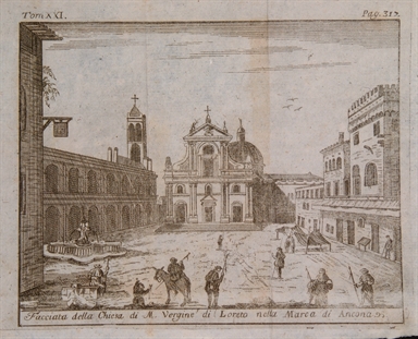veduta della facciata della Basilica di Loreto