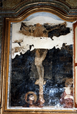 crocifissione di Cristo con la Madonna e San Giovanni Evangelista