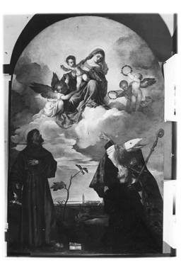 Vergine con Bambino,  San Francesco, San Biagio e il donatore Luigi Gozzi