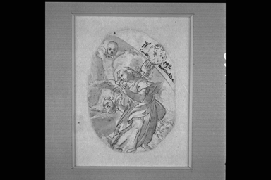 Angelo orante e cherubini