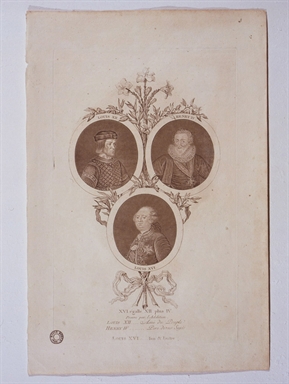 ritratti di Luigi XII, Enrico IV, Luigi XIV