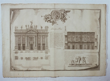 Antica e nuova facciata della Basilica Lateranense