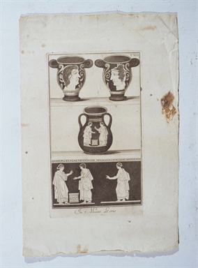 tre vasi con ritratti di coniugi e una scena sacrificale