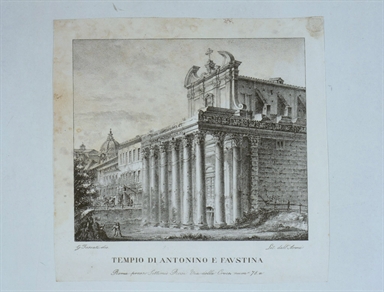 Veduta del tempio di Antonino e Faustina