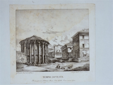 Veduta del tempio di Vesta