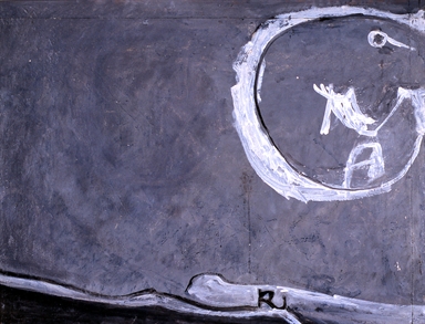 Olandese volante su fondo grigio