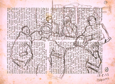 Prigionieri italiani al tavolo