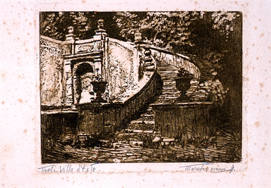 veduta di Villa d'Este a Tivoli