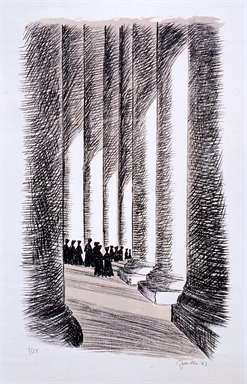 veduta del colonnato di San Pietro