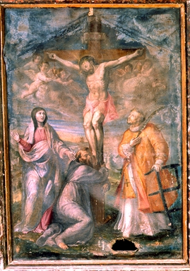 Cristo crocifisso con la Madonna, San Francesco e San Lorenzo