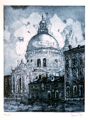 veduta di Santa Maria della Salute a Venezia