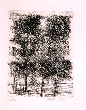 paesaggio con alberi