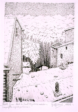 veduta di Sant'Elpidio a Mare con la neve