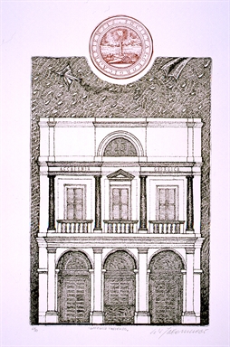 veduta della facciata dell'Accademia di Treia