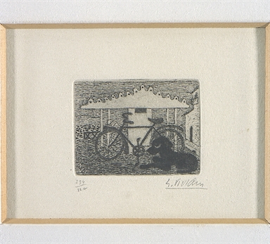 Casa bicicletta e cane