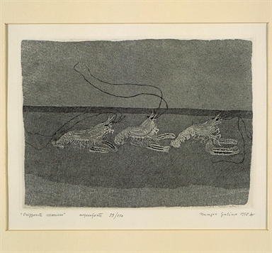 natura morta con crostacei