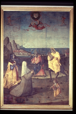 fuga in Egitto con Giovanni Battista, Giovanni Maria da Varano e la madre Giovanna Malatesta