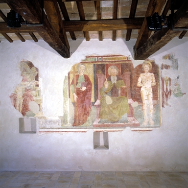 Sant'Antonio abate in trono con Sant'Elena e San Sebastiano