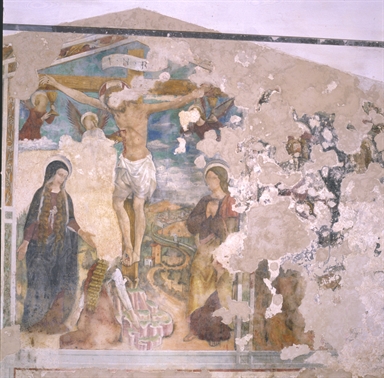 Crocifissione di Cristo con la Madonna, San Giovanni evangelista, Santa Maria Maddalena  e angeli della Passione