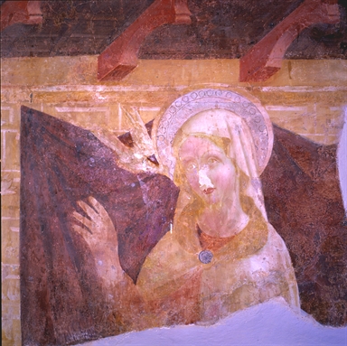 Annunciazione; Crocifissione di Cristo; Resurrezione di Cristo; Padre eterno e i quattro evangelisti; Santa Lucia.