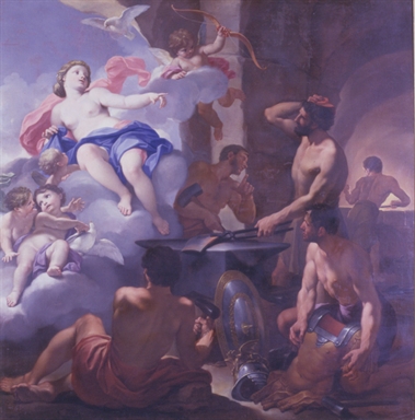 Venere chiede a Vulcano di forgiare un'armatura per Enea