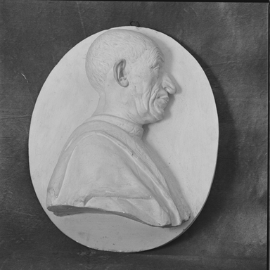 medaglione con busto-Ritratto di Piero Mellini