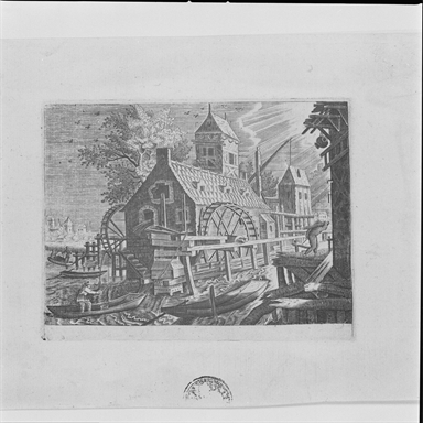 paesaggio con mulino