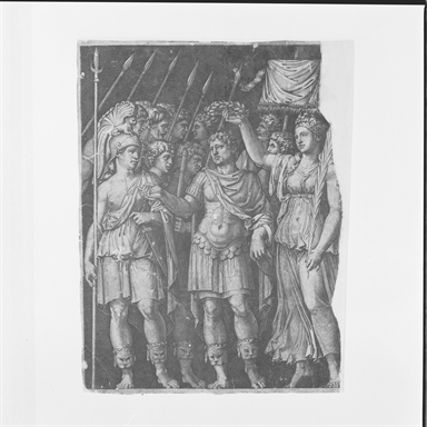condottiero romano incoronato dalla vittoria
