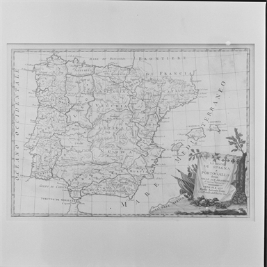 carta geografica della penisola Iberica