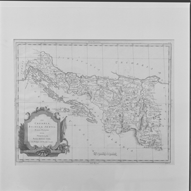 carta geografica di Croazia, Bosnia e Serbia
