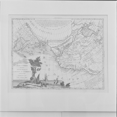 carta geografica delle scoperte dei Russi in Asia e America