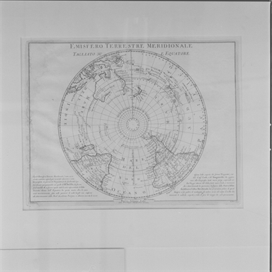 carta geografica dell'Emisfero terrestre meridionale