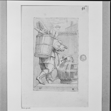 Arte per via: addetto alle pulizie dei pozzi