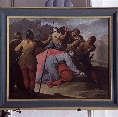 stazione III: Gesù cade sotto la croce la prima volta