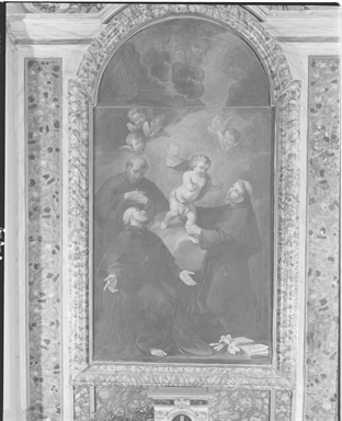 Gesù Bambino appare a Sant'Antonio da Padova alla presenza di San Bonaventura e San Francesco d'Assisi