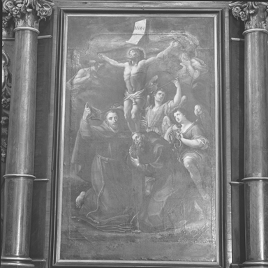 Cristo crocifisso con i primi due martiri francescani
