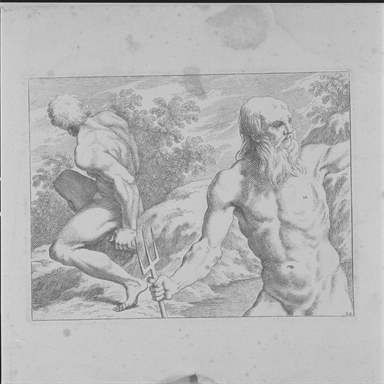 Nettuno e figura maschile nuda