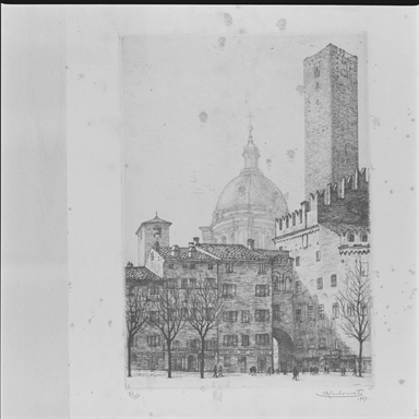 veduta di piazza Sordello a Mantova