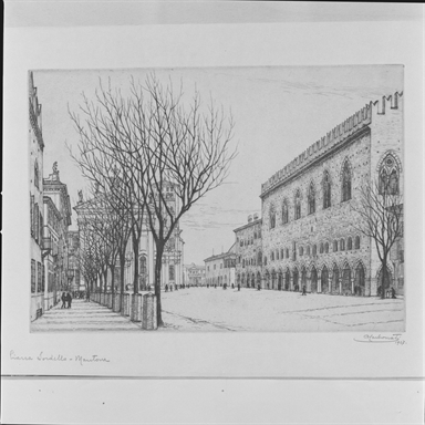 veduta di piazza Sordello a Mantova