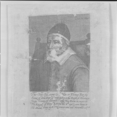 Ritratto di Thomas Parr