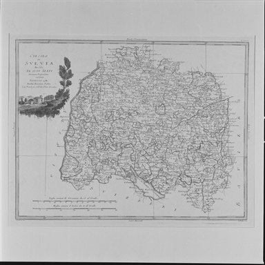 carta geografica del Comprensorio di Svevia