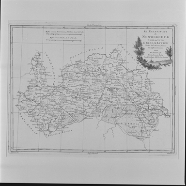carta geografica dei Palatinati di Nowogrodek, Podlachia e Brzesk Littew