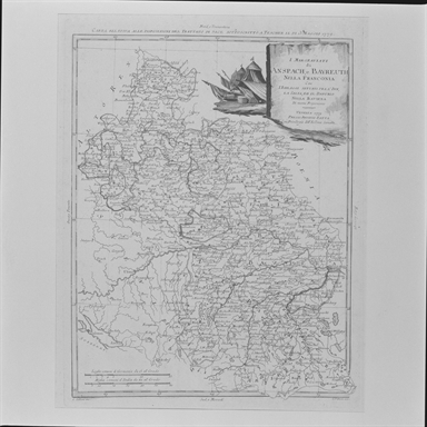 carta geografica dei Mangraviati di Anspach e Bayreuth