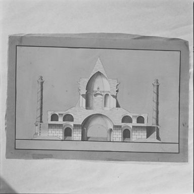 spaccato per monumento funebre