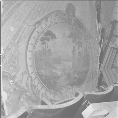 Paesaggio fluviale con castello