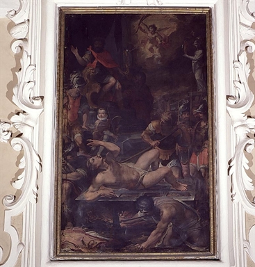 Madonna della Consolazione con San Giovanni di San Fecondo, Sant'Agostino, Santa Monica e il Beato Antonio di Amandola