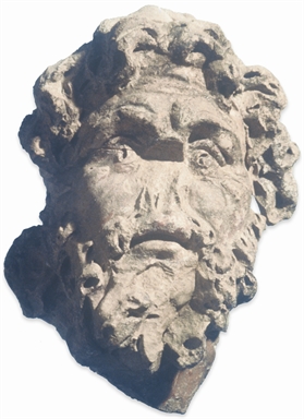 testa di scultura frontonale