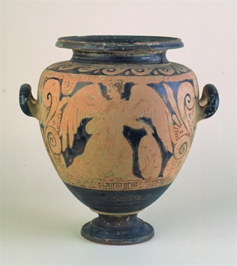 Cratere biansato a figure rosse
